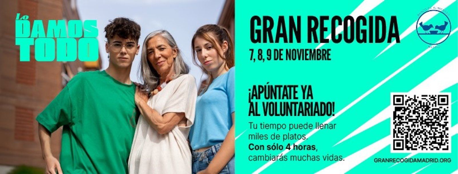 La Fundación Banco de Alimentos de Madrid busca 7.000 voluntarios para la Gran Recogida
