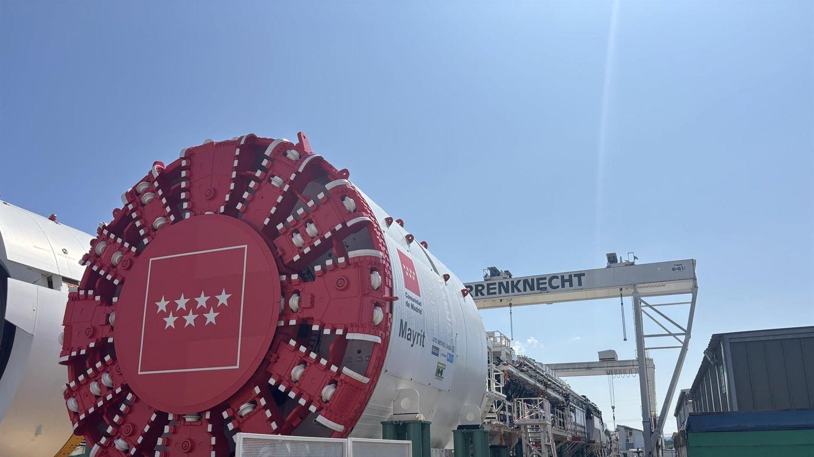 La tuneladora 'Mayrit' llegará a Madrid en noviembre para iniciar la ampliación de la Línea 11 del Metro