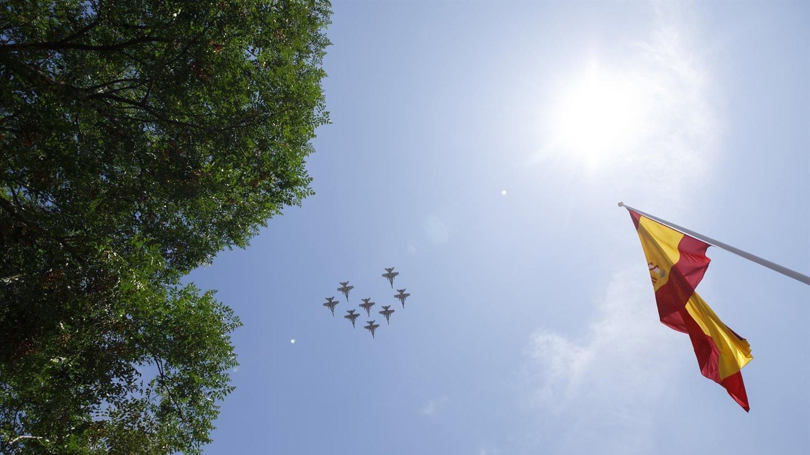 El Ejército del Aire ensaya en el cielo de Madrid para el desfile del 12 de octubre