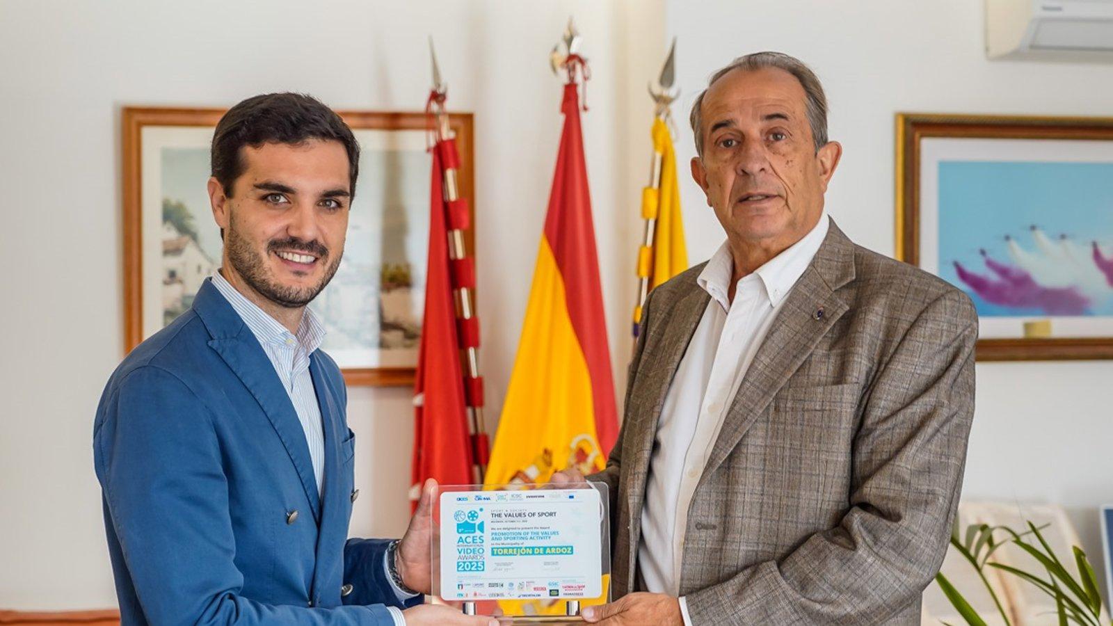 Torrejón de Ardoz recibe un galardón por su vídeo de candidatura a Ciudad Europea del Deporte 2026