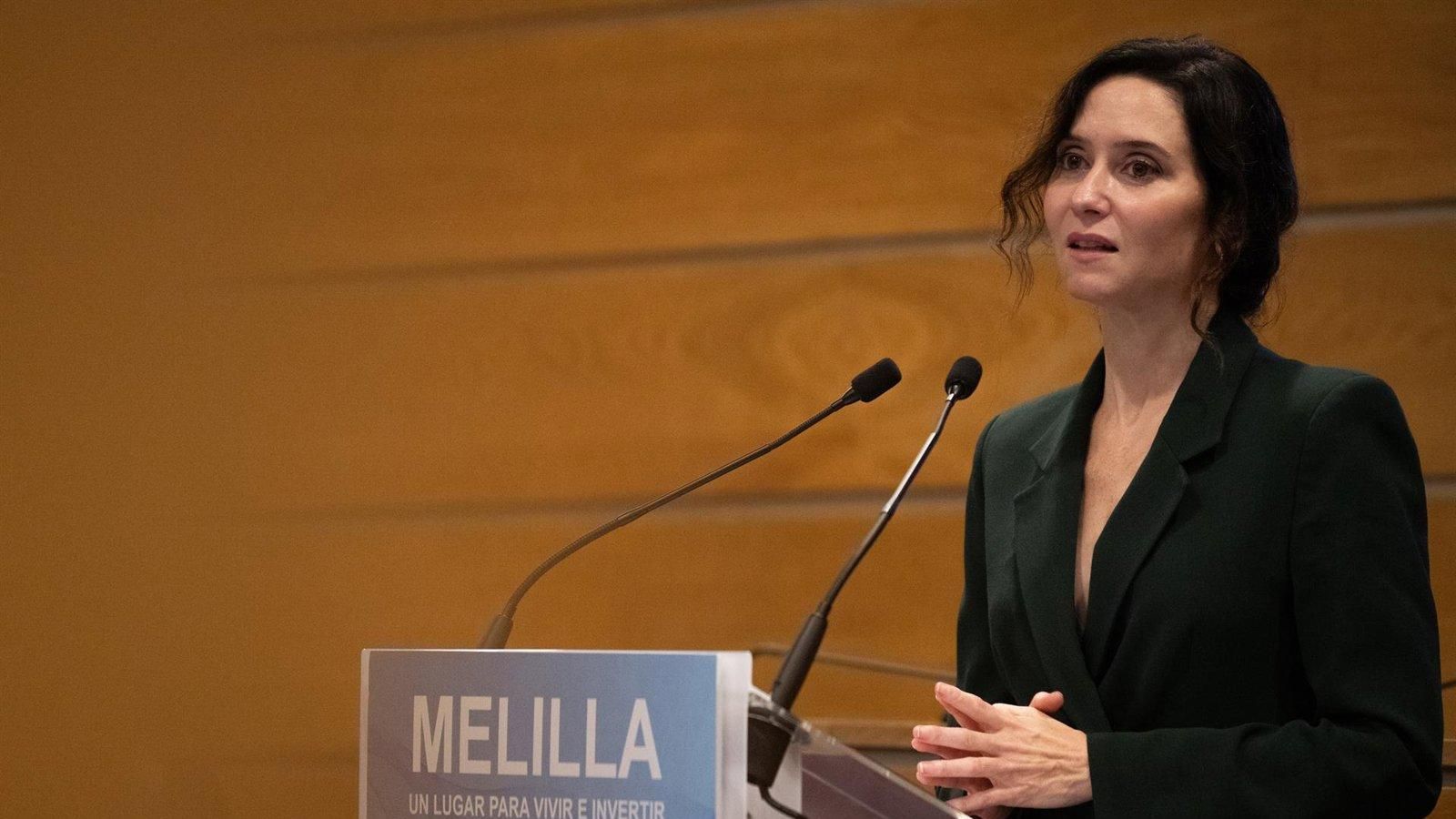 Ayuso afirma que Sánchez debe su Gobierno a un pacto “corrupto” con Bildu y nacionalistas