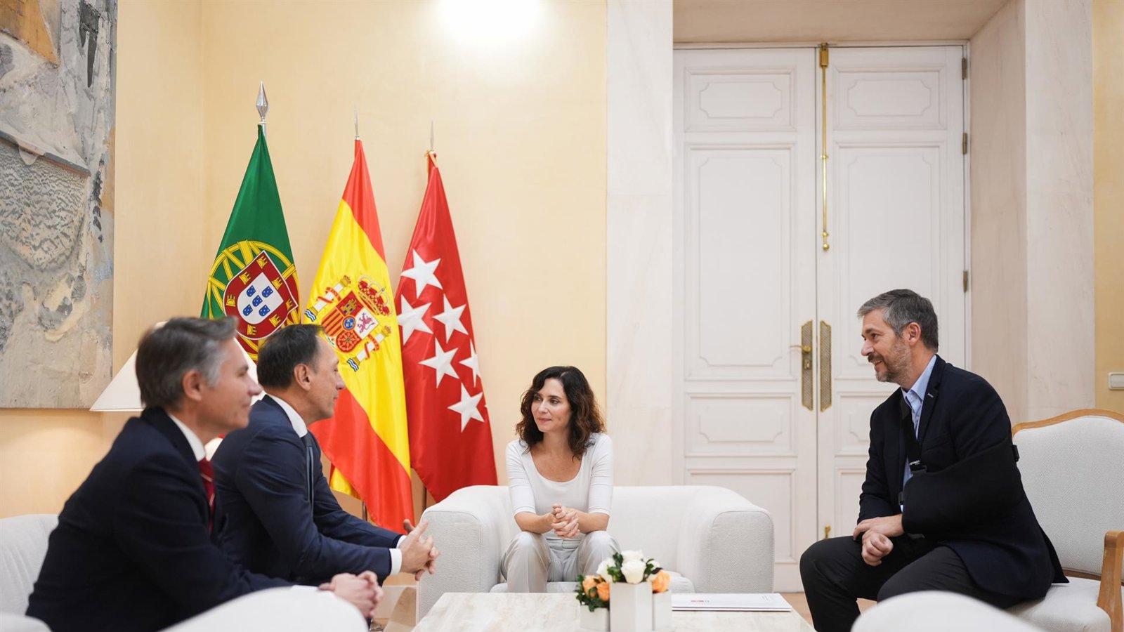 Ayuso recibe al embajador de Portugal para reforzar lazos económicos y culturales