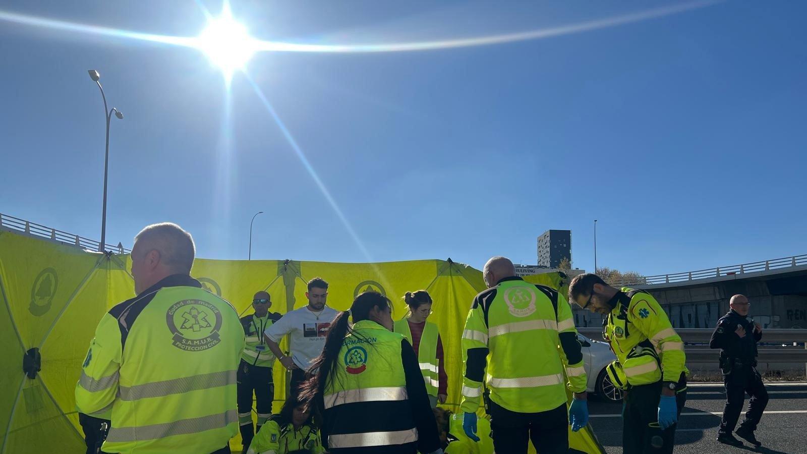 Fallece un joven motorista de 25 años en accidente en la A-3 en Vicálvaro