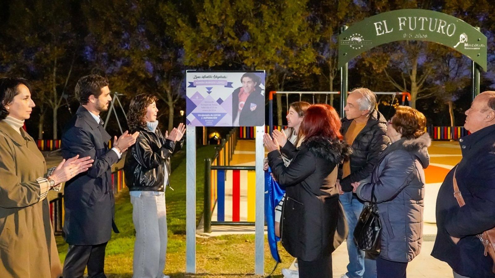 Torrejón de Ardoz inaugura un área infantil accesible en homenaje a Adrián Burgos