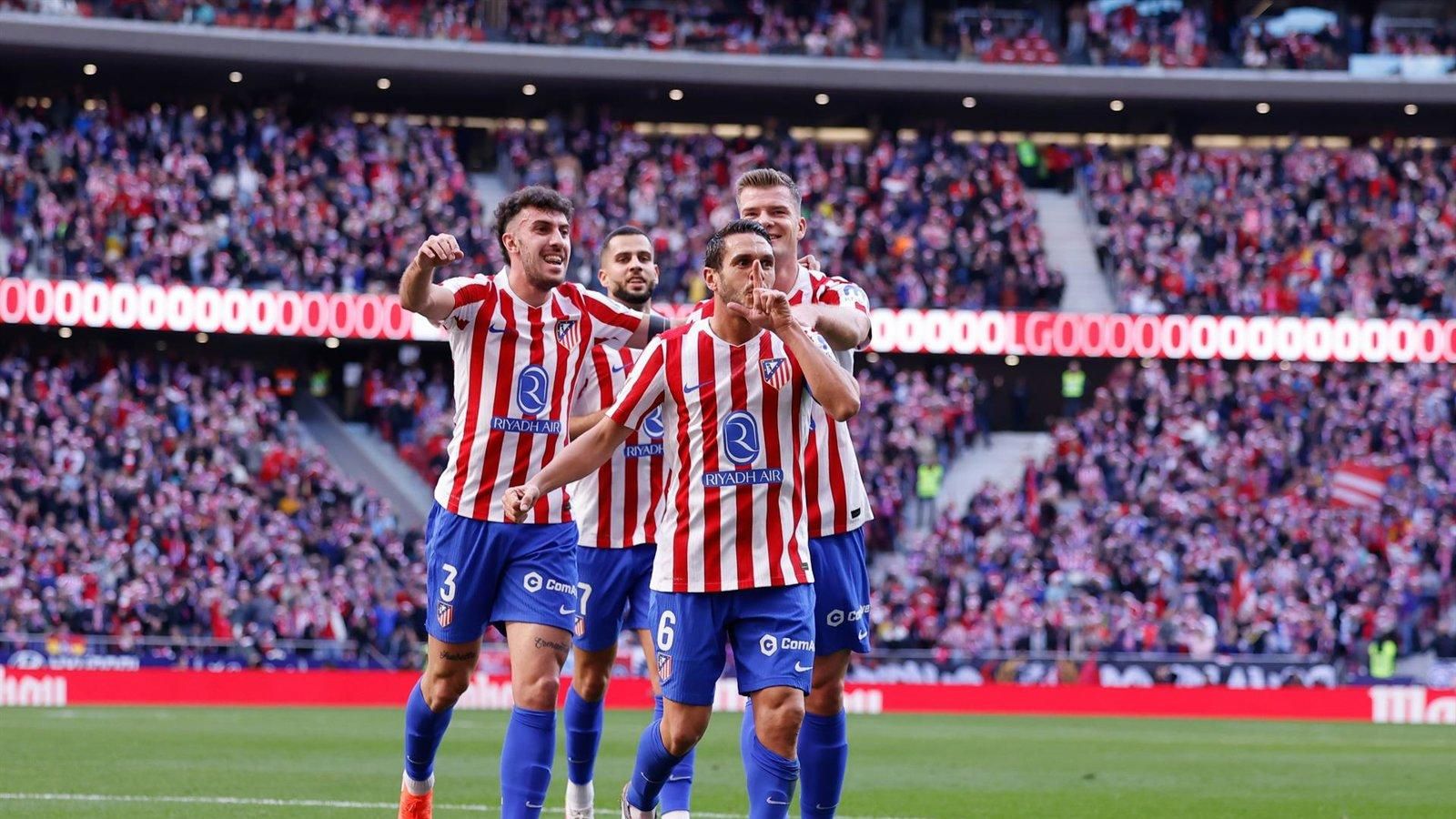El Atlético de Madrid vence al Valencia por 2-1 en un partido oficial
