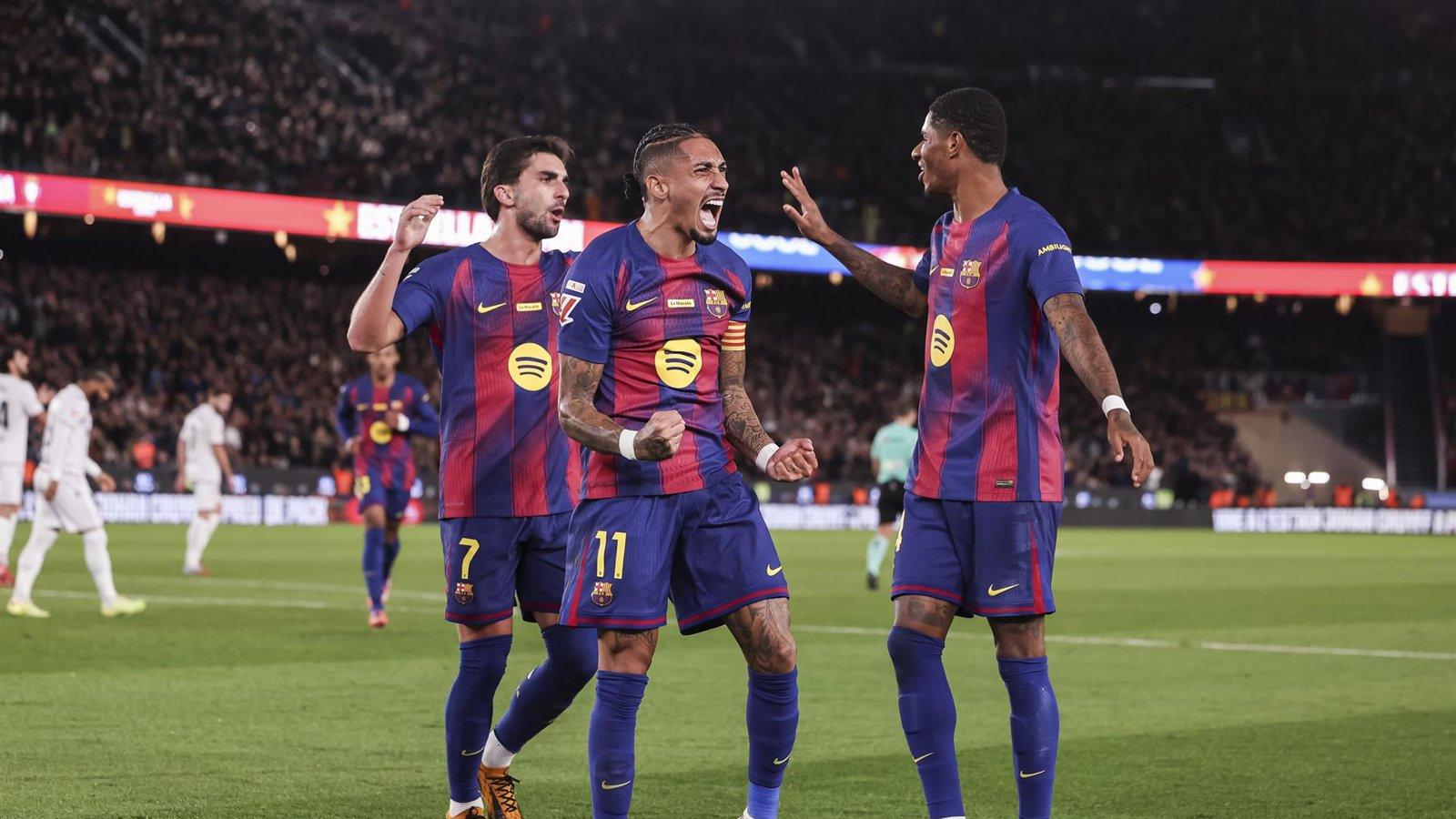 FC Barcelona vence 2-0 al CA Osasuna en partido oficial de La Liga