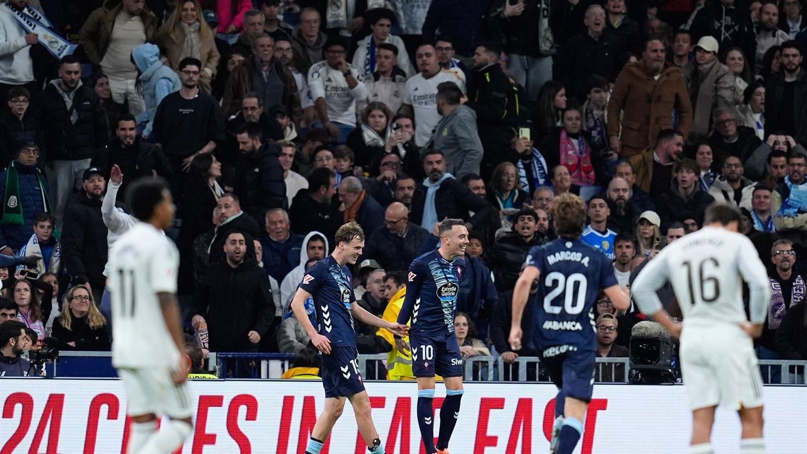 El Celta sorprende al Real Madrid con victoria en el Santiago Bernabéu