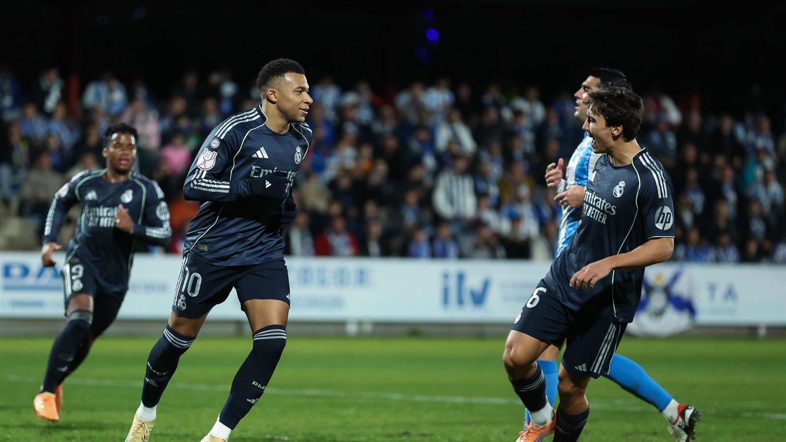 Mbappé y Lunin sellan el pase del Real Madrid en Talavera