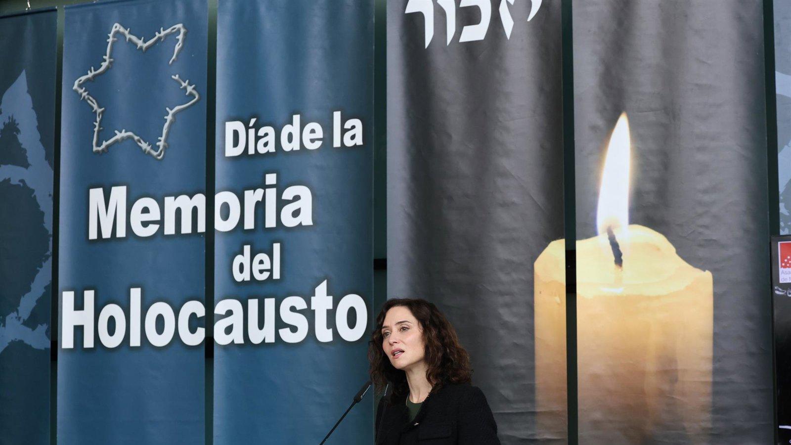 Ayuso denuncia un “negocio político o económico” que alimenta el antisemitismo y el odio a Israel en Occidente