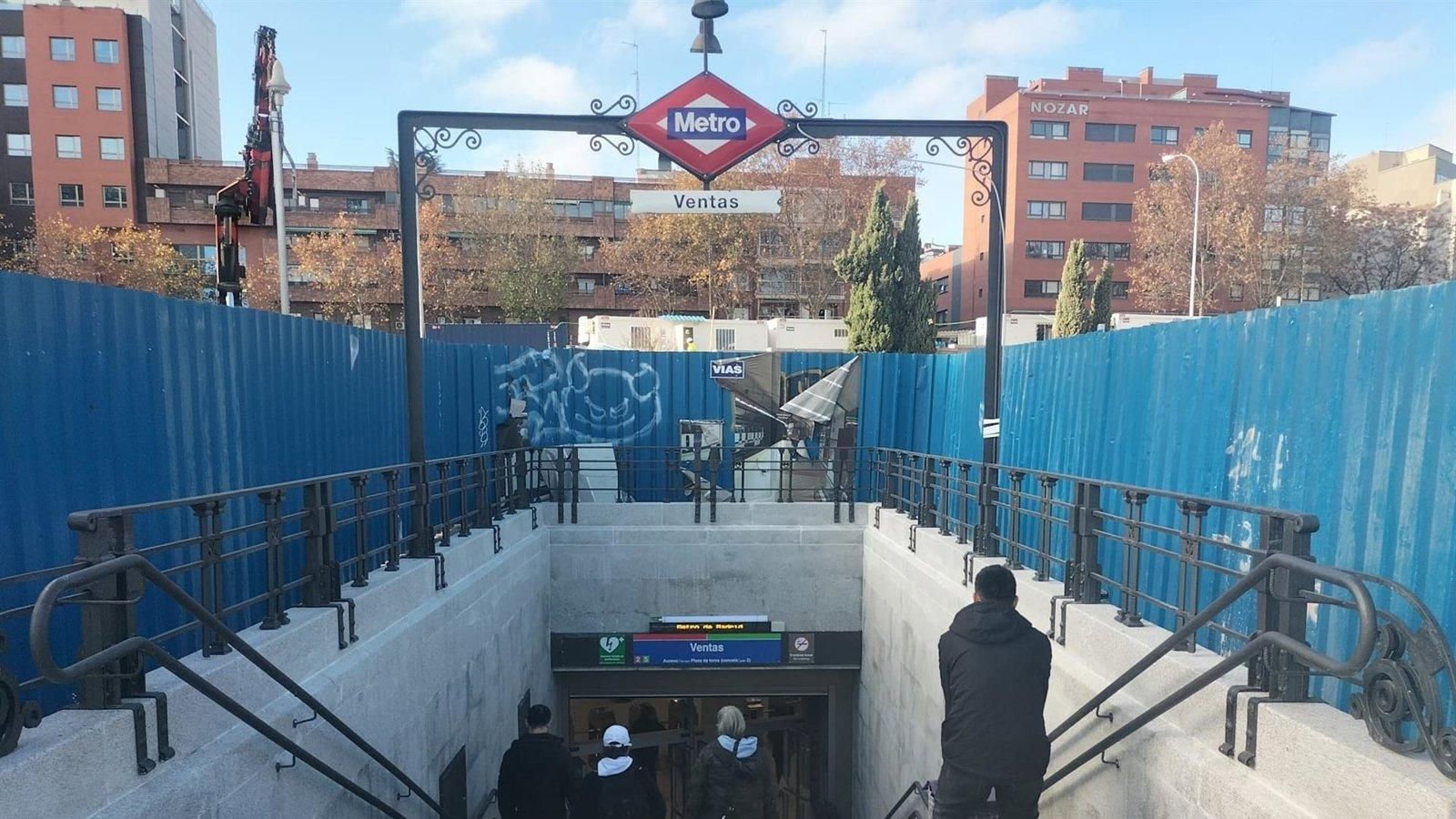 Las obras en la estación de Metro de Ventas avanzan al 60%