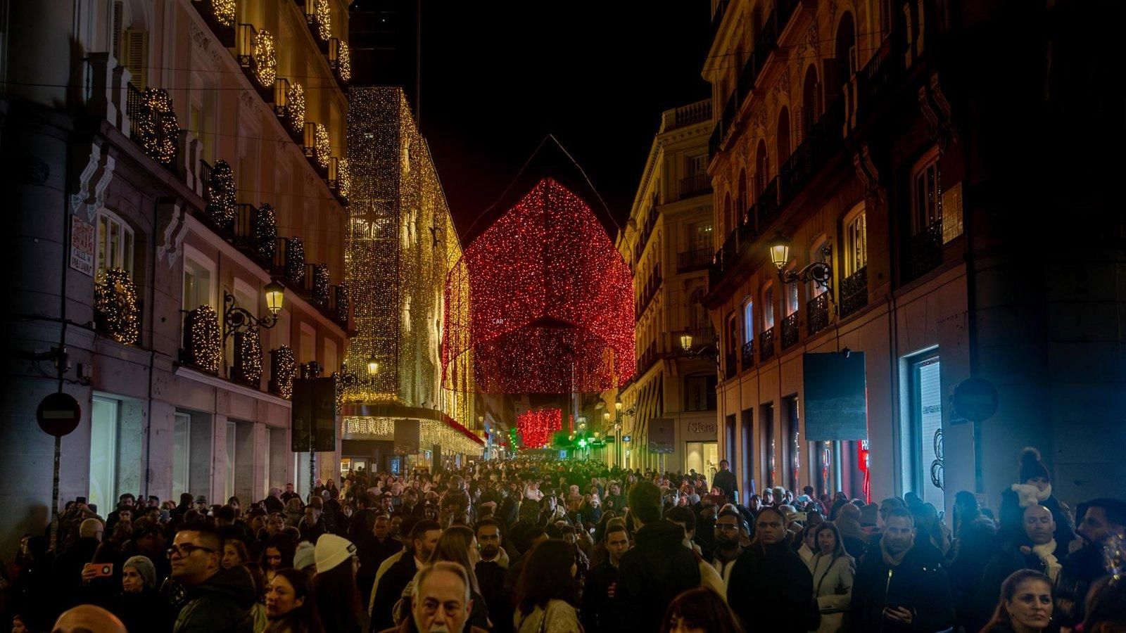Madrid disparó el gasto navideño hasta los 130 millones el 23 de diciembre y cayó a 18 millones el día de Navidad