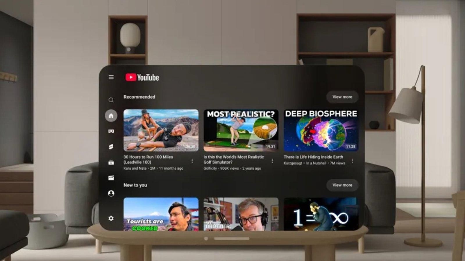 Google lanza la app de YouTube para Apple Vision Pro