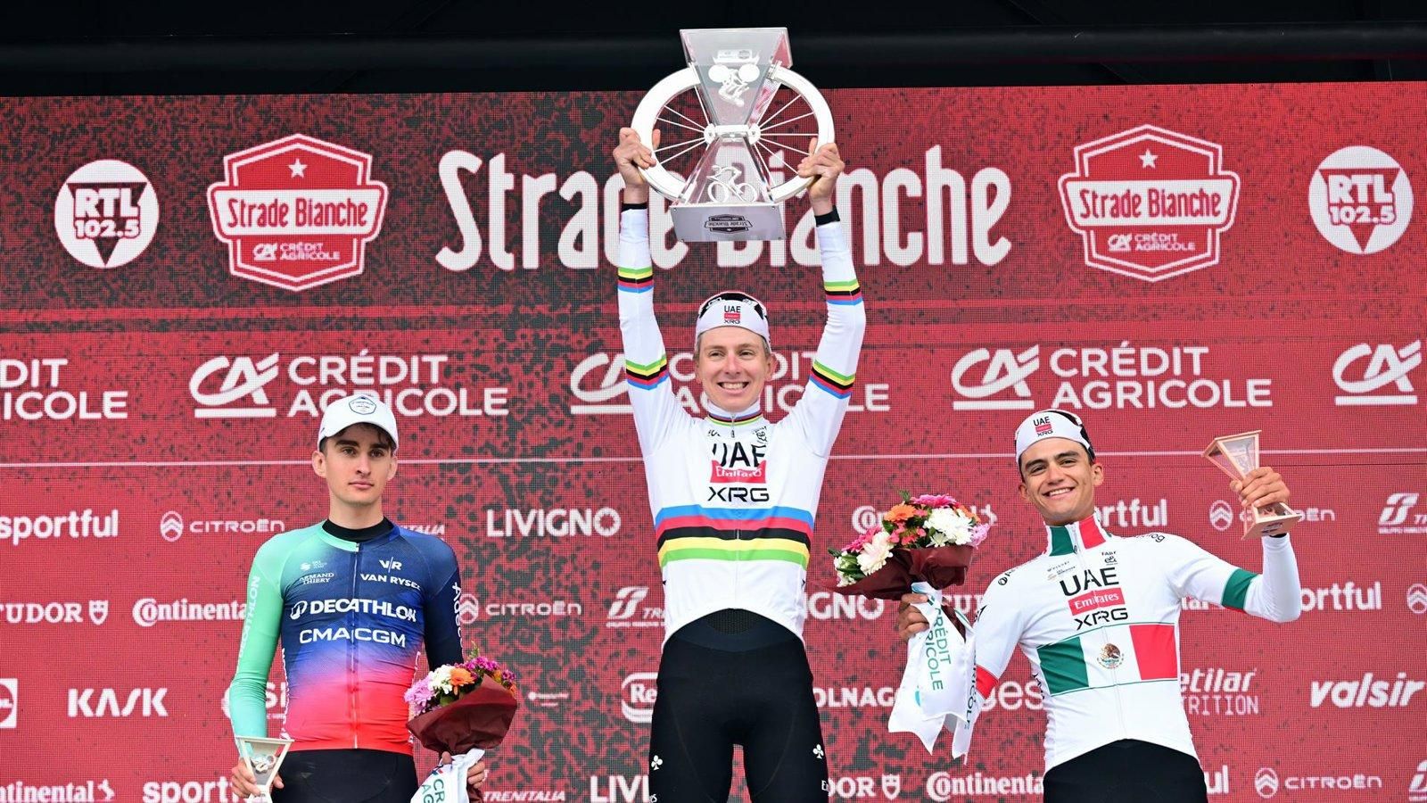 Pogacar se agranda en la Strade Bianche con su cuarta victoria