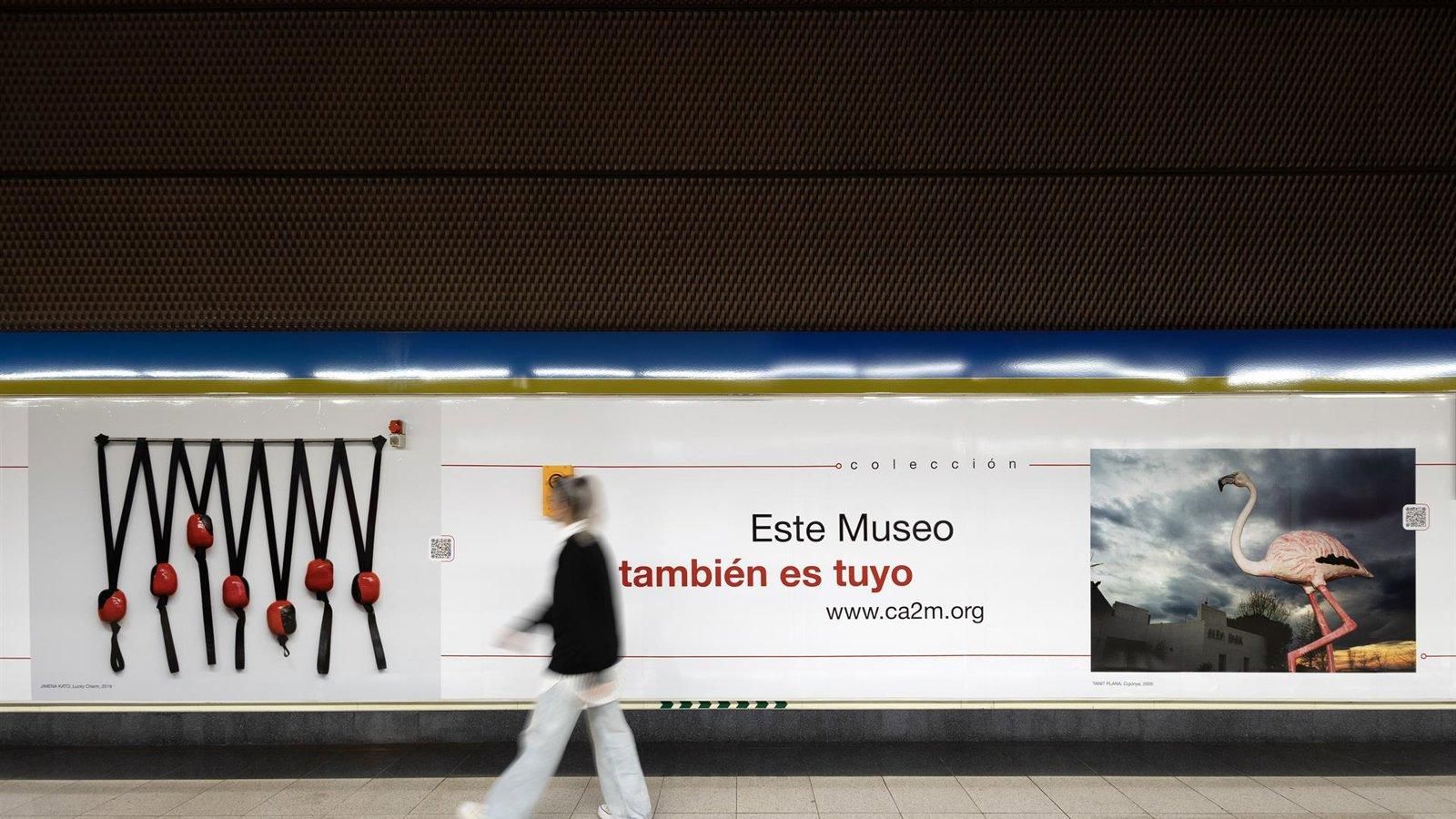 Metro tematiza la estación de Móstoles Central con obras de la colección del CA2M