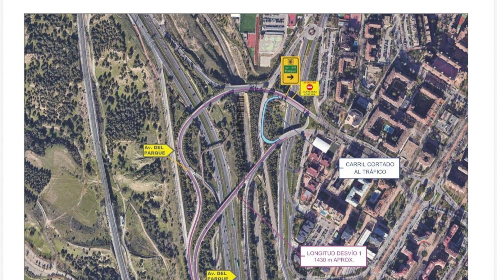 Tres Cantos.- Los trabajos de rehabilitación del puente de acceso desde la M-607 comienzan hoy con cortes parciales