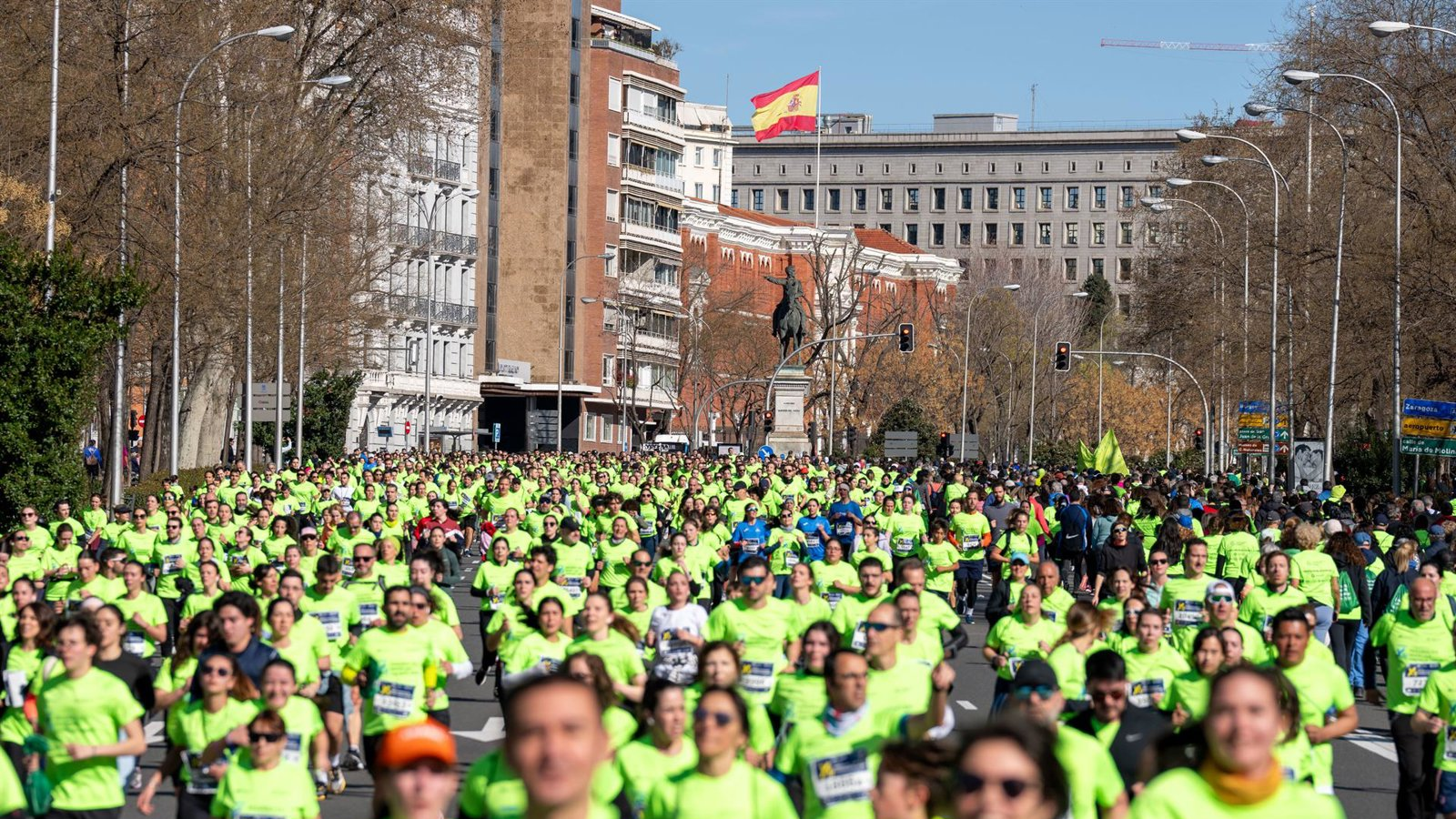 Cortes de tráfico y más de veinte líneas de EMT modificadas por la carrera Madrid en marcha contra el cáncer en el centro de Madrid