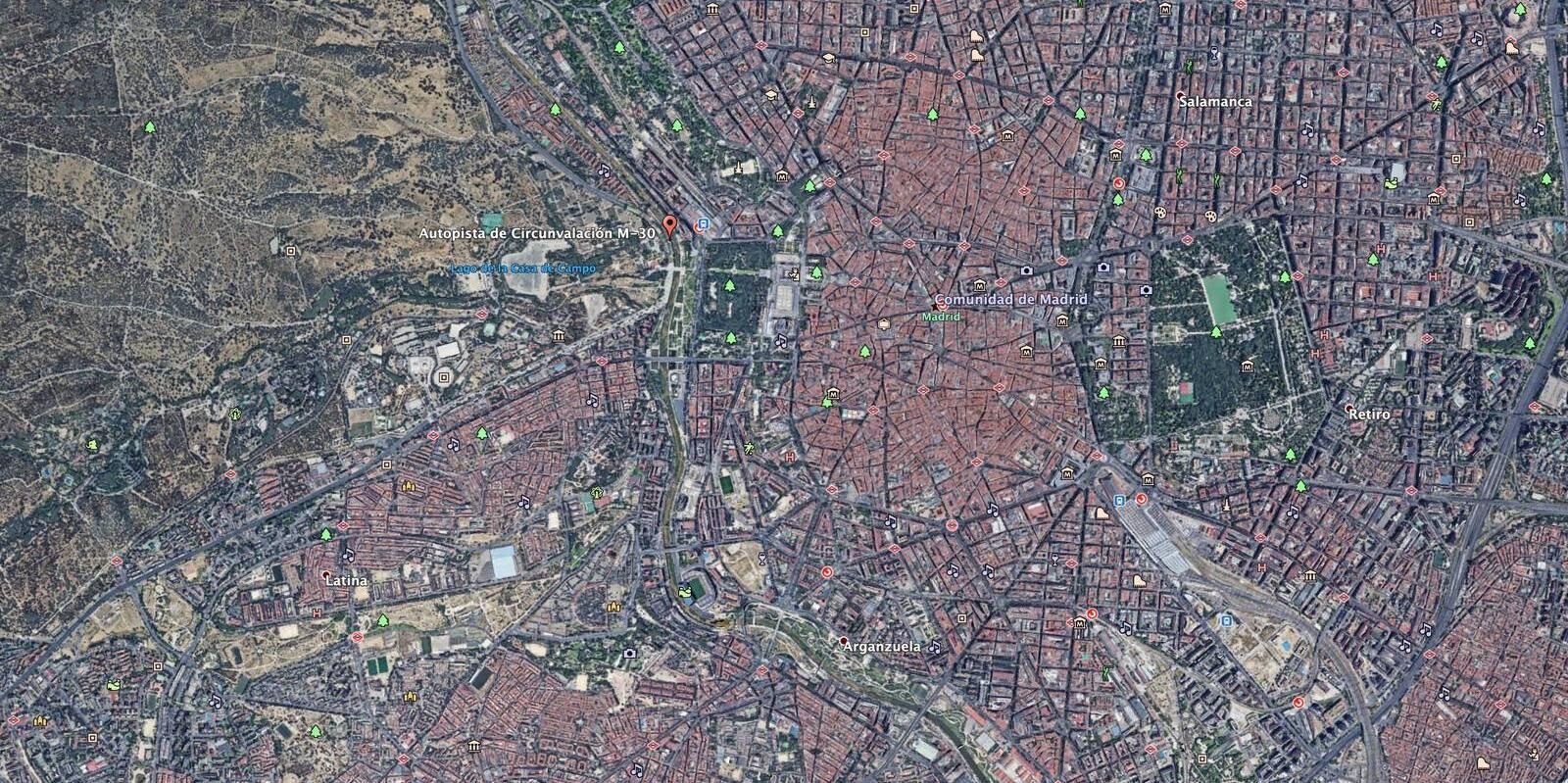 Herido muy grave tras ser arrollado cuando cruzaba indebidamente por los carriles centrales de la M-30